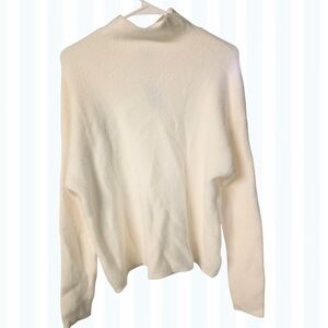 Express Cream Mock Neck Sweater